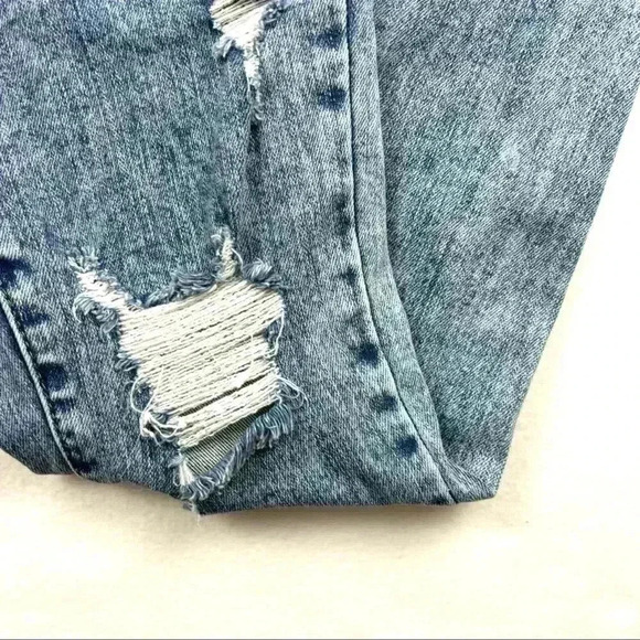 Judy Blue Acid Wash Distress Highrise Stretch Tummy Control Ankle Jean Size 7/27 - Picture 6 of 16